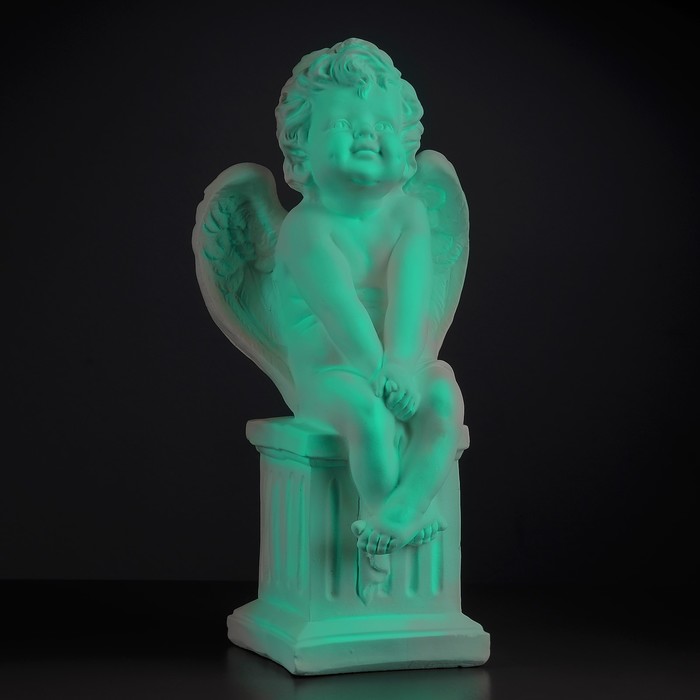 Светящаяся фигура "Ангел сидя на тумбе" 45х22х19см