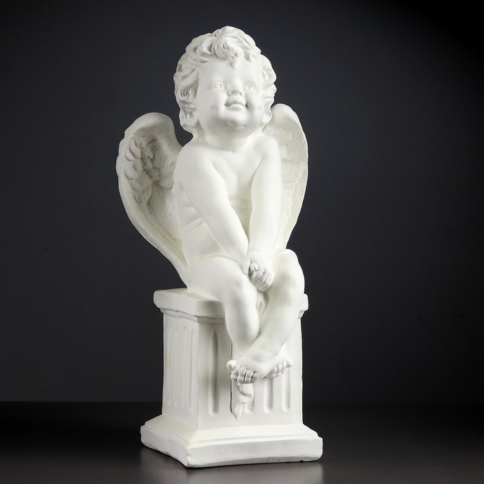 Светящаяся фигура "Ангел сидя на тумбе" 45х22х19см