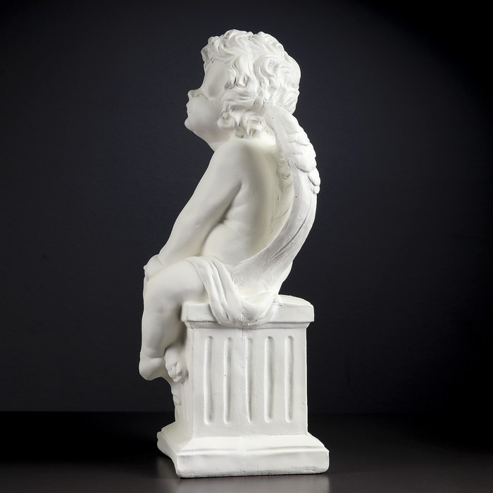 Светящаяся фигура "Ангел сидя на тумбе" 45х22х19см