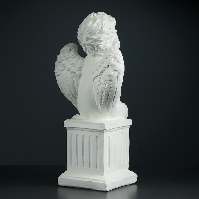 Светящаяся фигура "Ангел сидя на тумбе" 45х22х19см