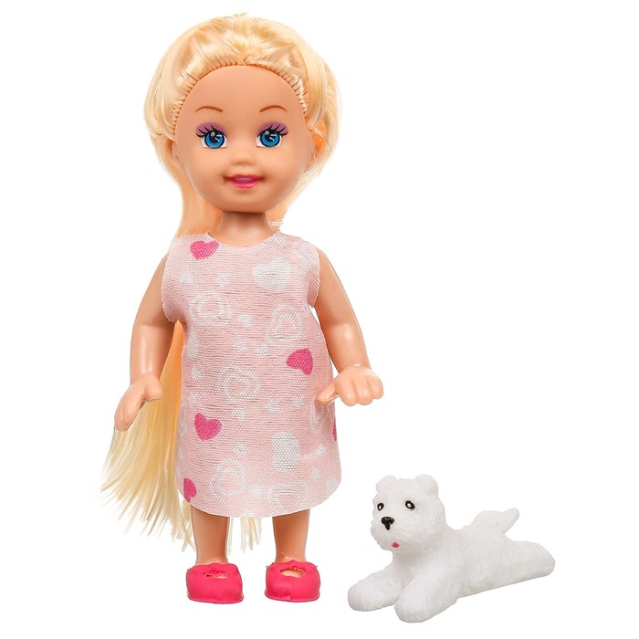Кукла-малышка "Ева" с собачкой, МИКС
