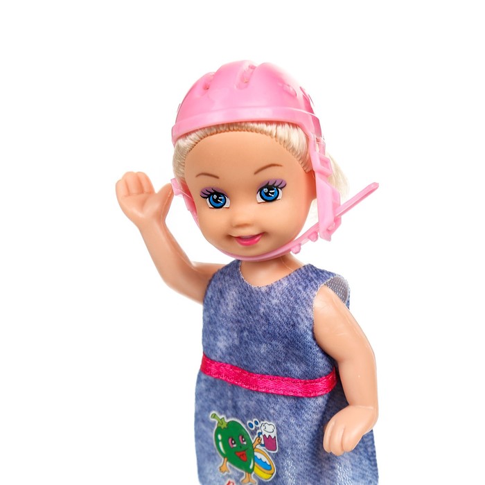 Кукла-малышка "Ева" на велосипеде, с аксессуарами