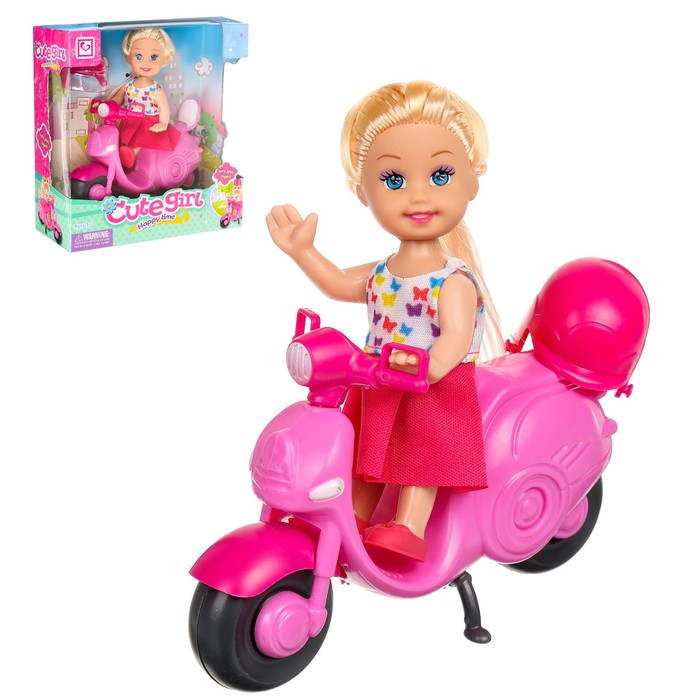Кукла-малышка &quot;Ева&quot; на скутере, с аксессуарами