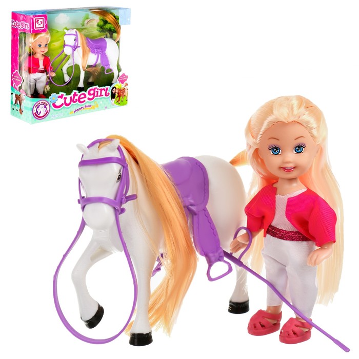 Кукла-малышка &quot;Ева&quot; с лошадкой и аксессуарами