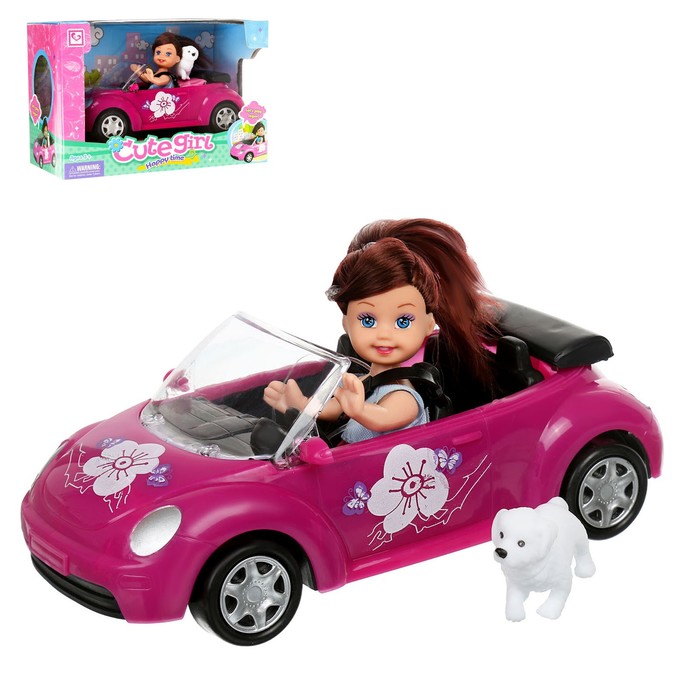 Кукла-малышка &quot;Ева&quot; на машине, с аксессуарами