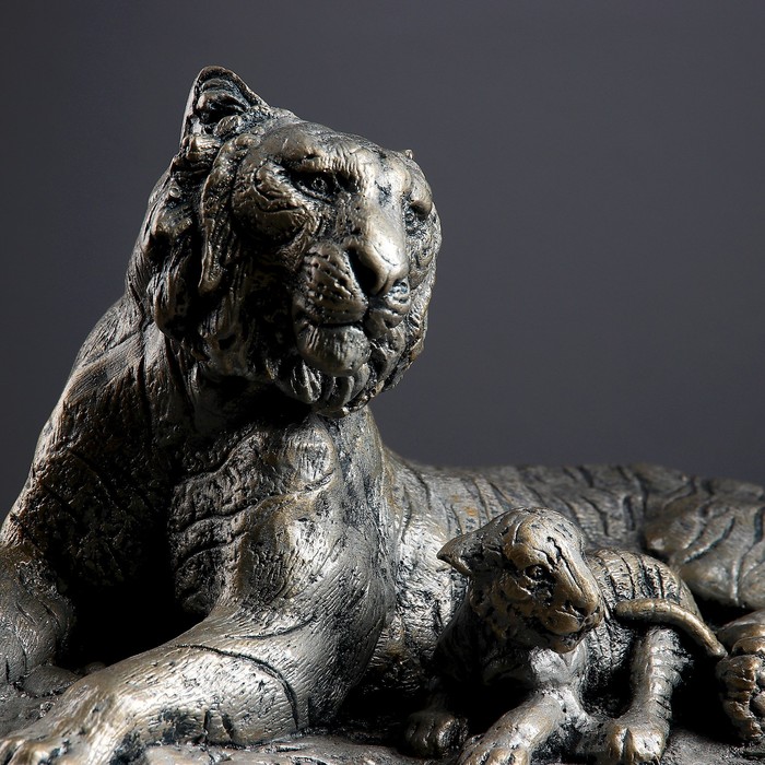 Фигура "Семья тигров" серебро 25х23х43см