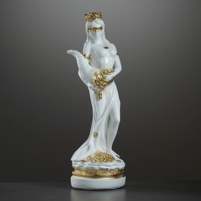 Фигура "Фортуна большая" белое золото 63х20х20см  микс