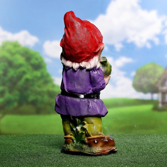 Садовая фигура "Гном с баклажаном" 49х21х22см микс