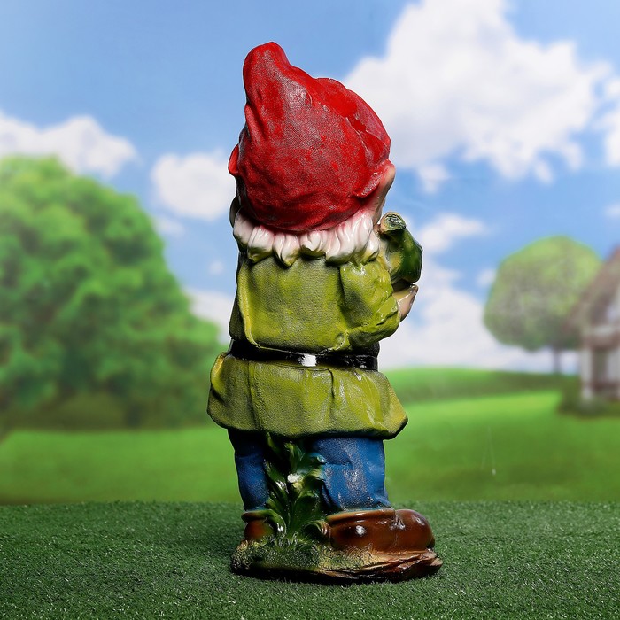 Садовая фигура "Гном с баклажаном" 49х21х22см микс