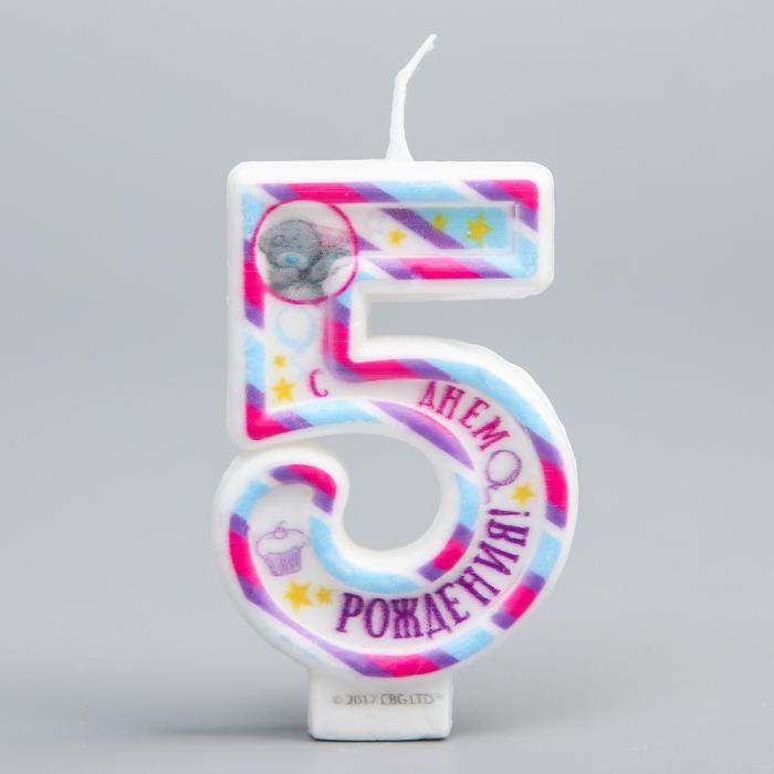 Свеча в торт 5, Me To You, 7,5 х 15 см