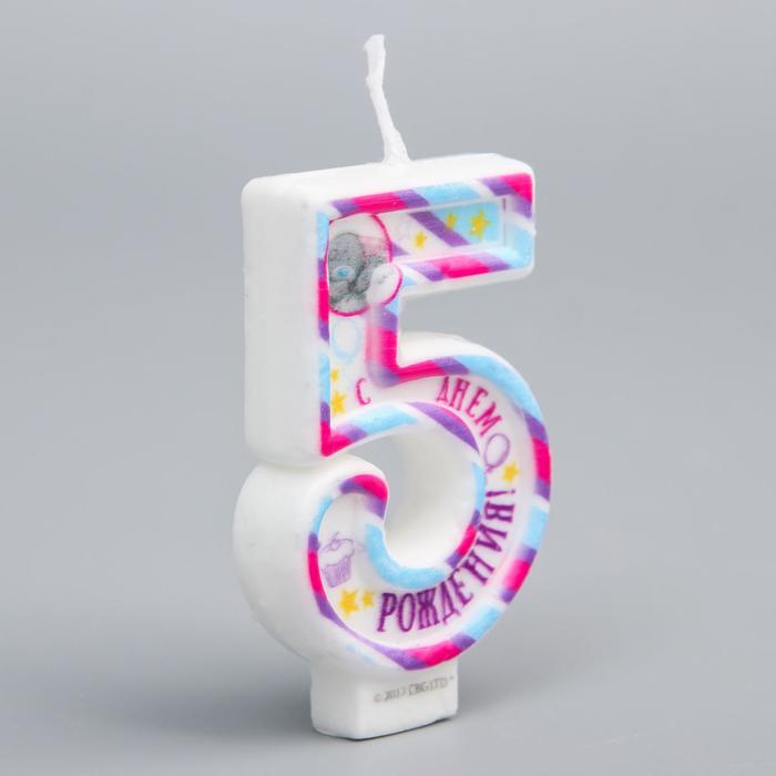 Свеча в торт 5, Me To You, 7,5 х 15 см