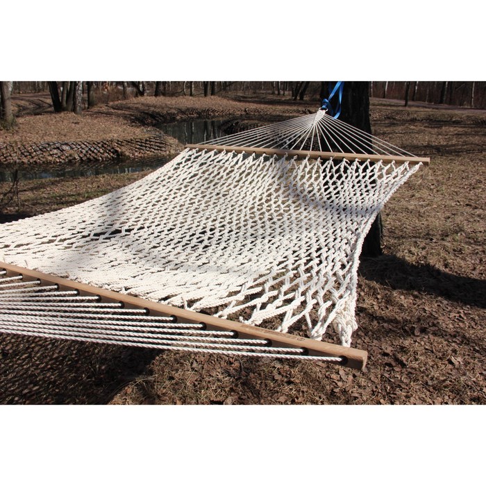 Гамак плетеный в две веревки хб белый