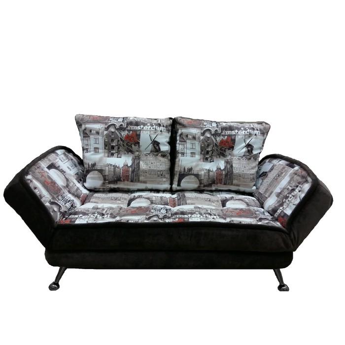 Диван "Прага NEW", бельевой ящик, механизм литали, цвет Amsterdam sepia/Energy Vision