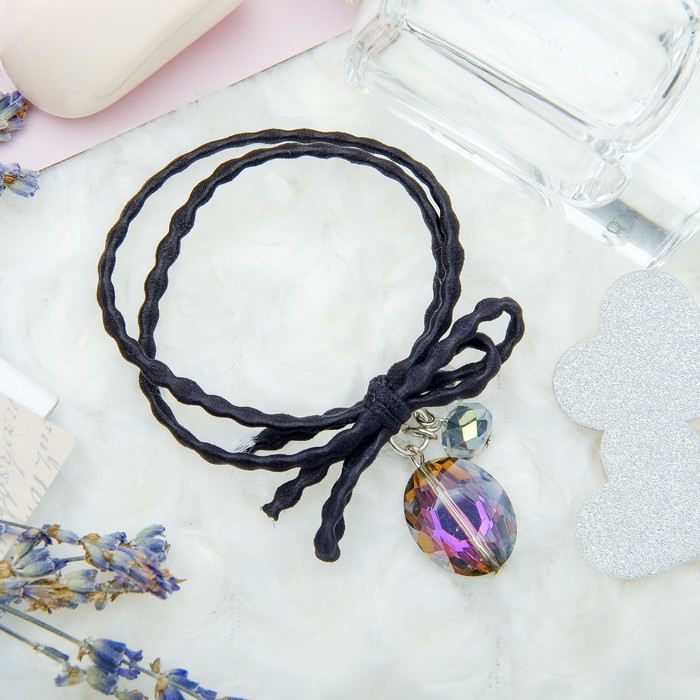 Резинка для волос "Совершенство" (цена за штуку) кристаллы овал