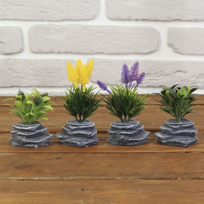 Бонсай "Веточки на камне" 4*7*7,5 см МИКС