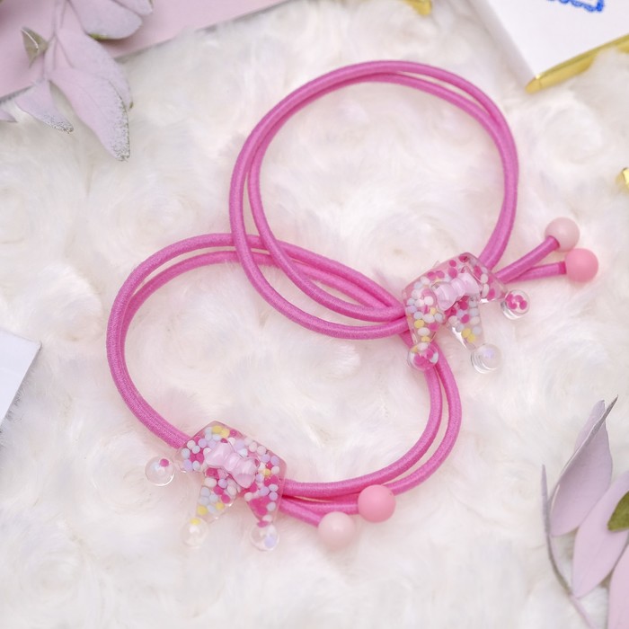 Резинка для волос "Карамельная радость" (цена за штуку) бусинки корона