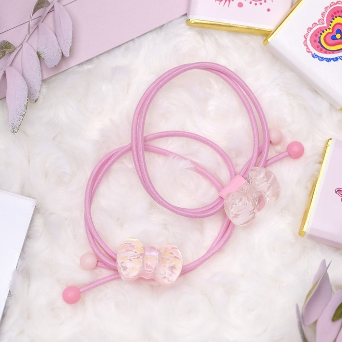 Резинка для волос "Карамельная радость" (цена за штуку) бантик