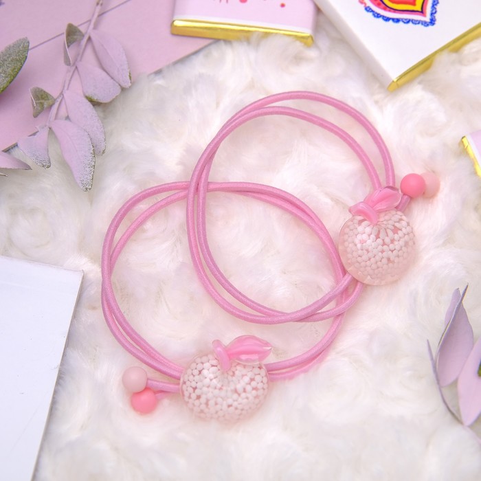 Резинка для волос "Карамельная радость" (цена за штуку) яблоко