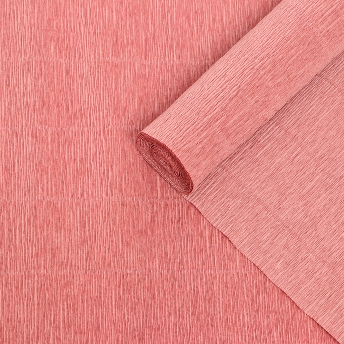 Бумага гофрированная, 613 Коричнево-розовая, 0,5 х 2,5 м