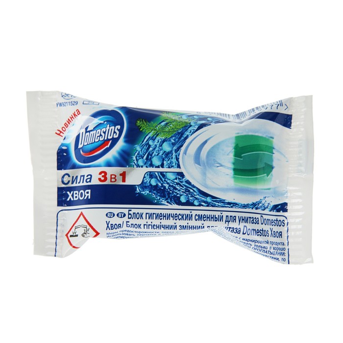 Запасной блок гигиенический для унитаза Domestos "Хвоя", 40 г