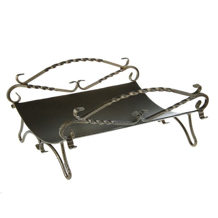 Дровница "Ажур", цвет золото, 56х48х20,7см