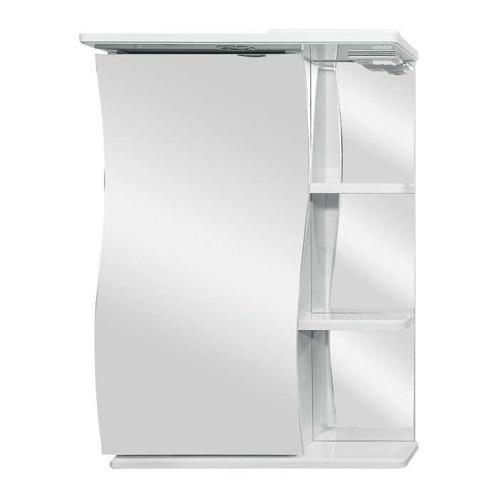 Зеркало-шкаф "Волна, светильник" 550 левое