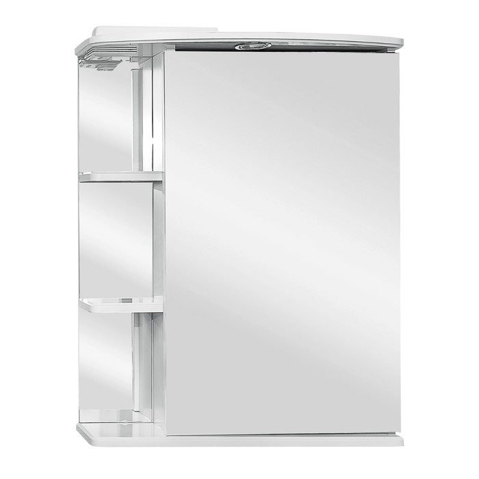 Зеркало-шкаф "Ника, светильник 550" фацет правое