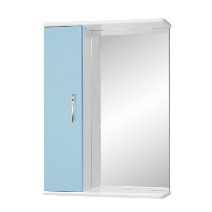 Зеркало-шкаф "Прима 500" левое цвет голубой