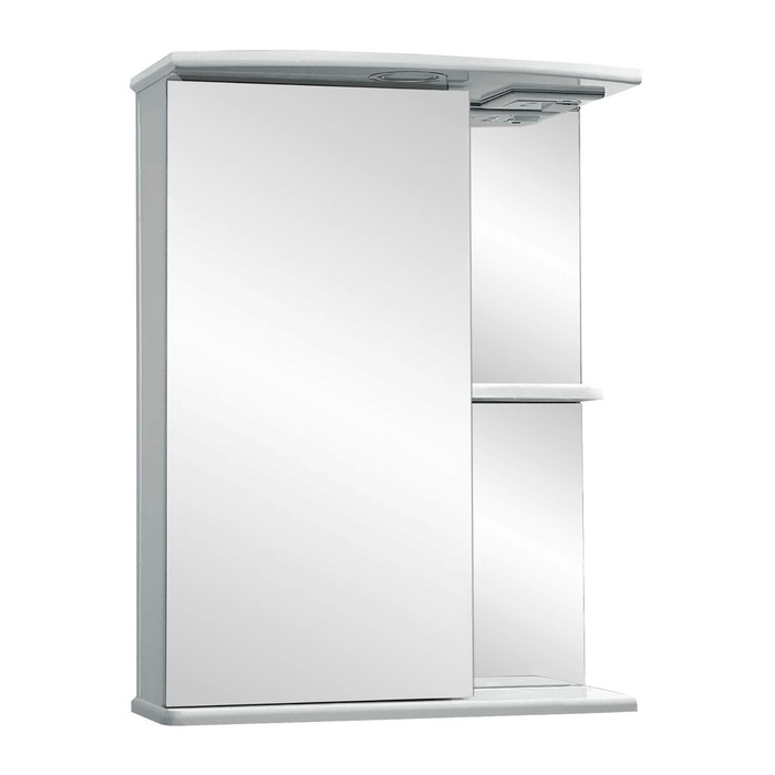 Зеркало-шкаф "Ника, светильник" 500 фацет левое