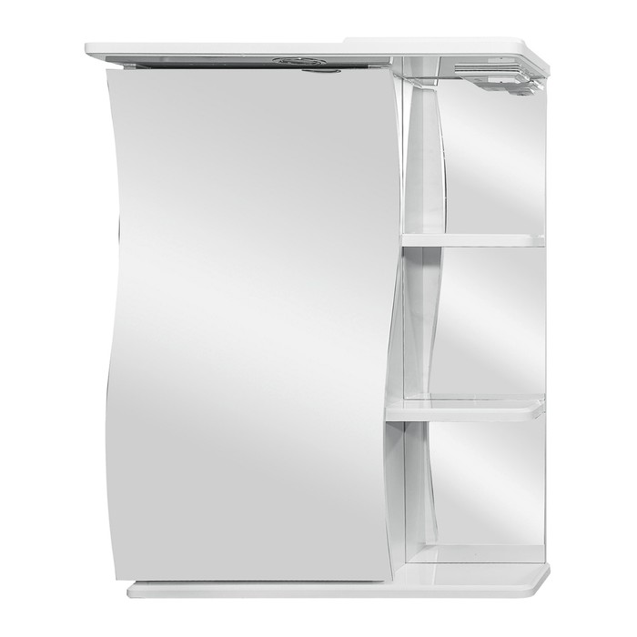 Зеркало-шкаф "Волна, светильник" 600 левое