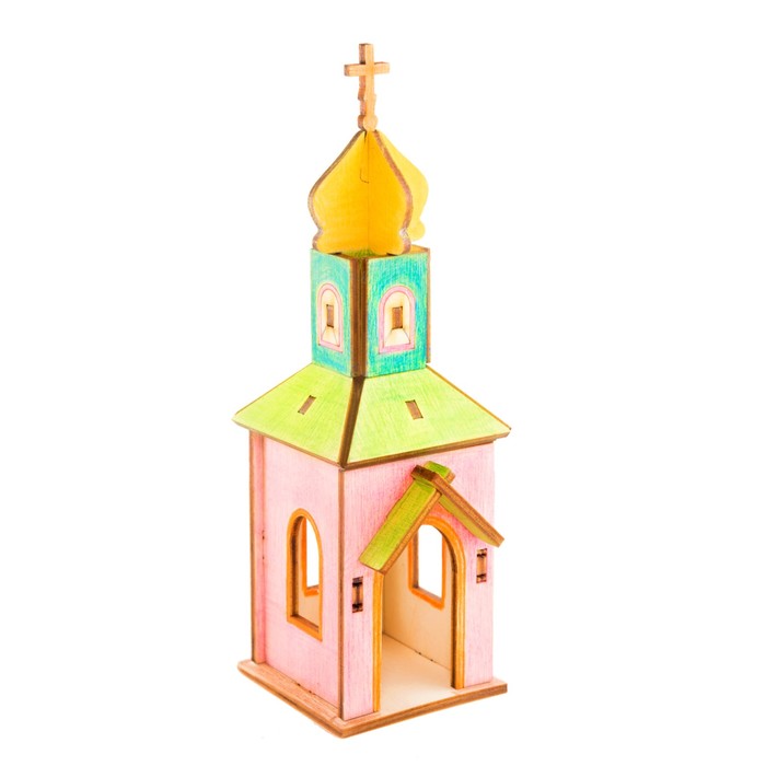 Деревянный конструктор минимир "Часовня"