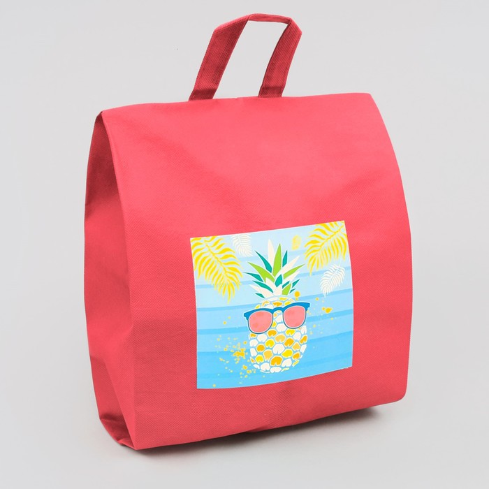 Набор мешков для обуви с ручкой "Дед Мороз. Ананас", 2 шт., 35 х 25,5 см