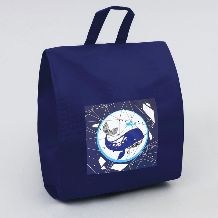 Набор мешков для обуви с ручкой "Оленёнок, Кит", 2 шт., 35 х 25,5 см