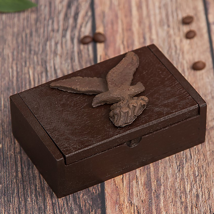 Шкатулка дерево "Орёл" 5х11х7 см