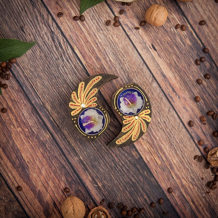 Набор подсвечников из мангового дерева "Мечта" 9,5х9,5х2,5 см