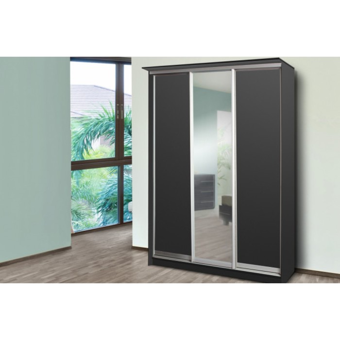 Шкаф-купе "Байкал", 1774х704х2420 мм, цвет дуб ферраро/серебро