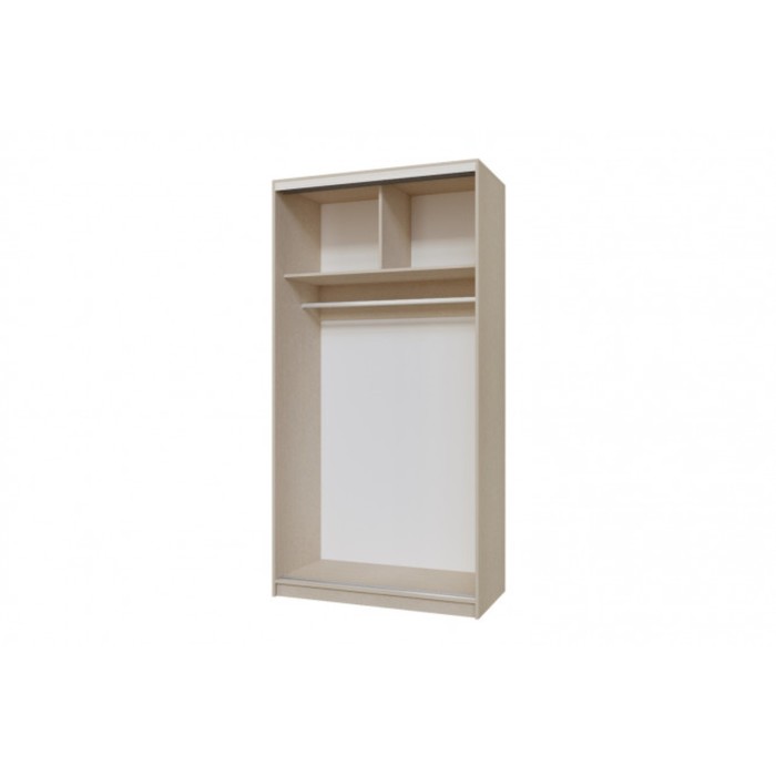 Шкаф-купе 2-х дверный "Бостон", 1100х540х2150 мм, зеркало, цвет дуб кремона песочный