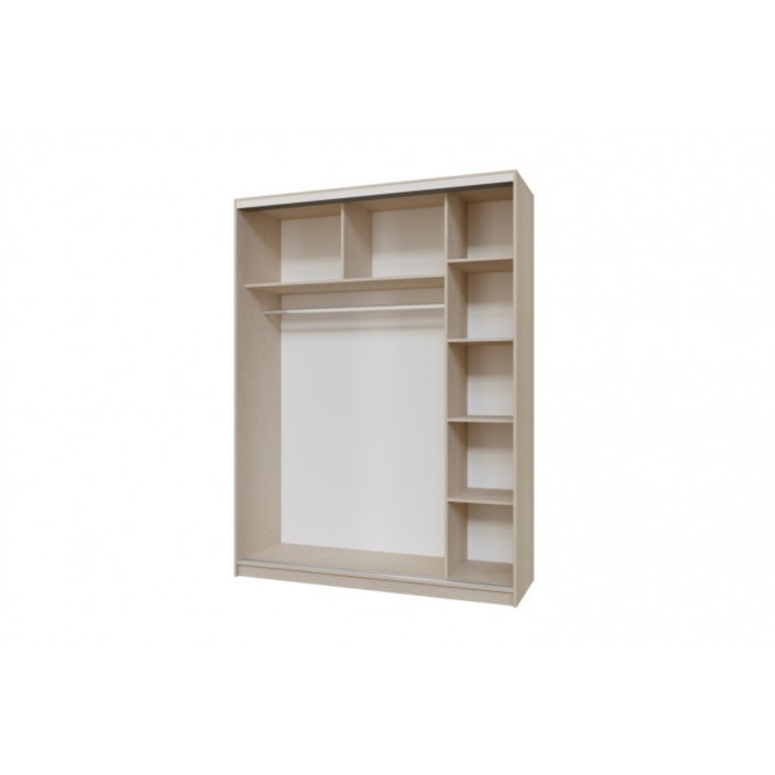 Шкаф-купе 2-х дверный "Бостон", 1600х540х2150 мм, с полками, цвет дуб кремона песочный
