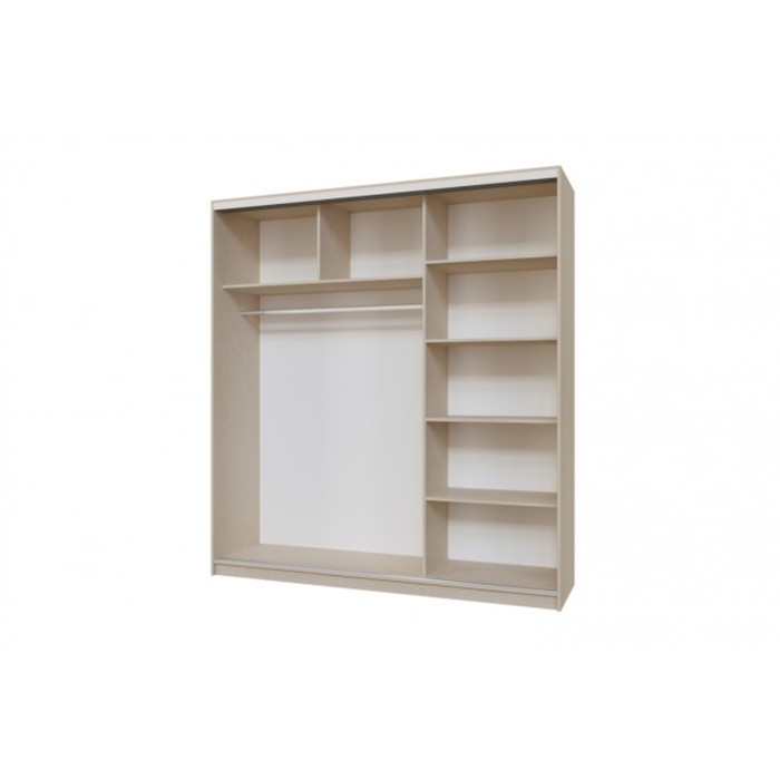 Шкаф-купе 2-х дверный "Бостон", 1960х540х2150 мм, 2 зеркала, с полками, цвет дуб кремона