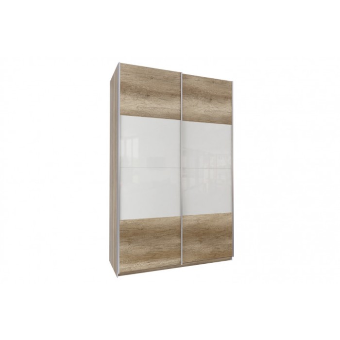 Шкаф-купе "Того", 1495х580х2360 мм, стекло, цвет дуб горный/белый