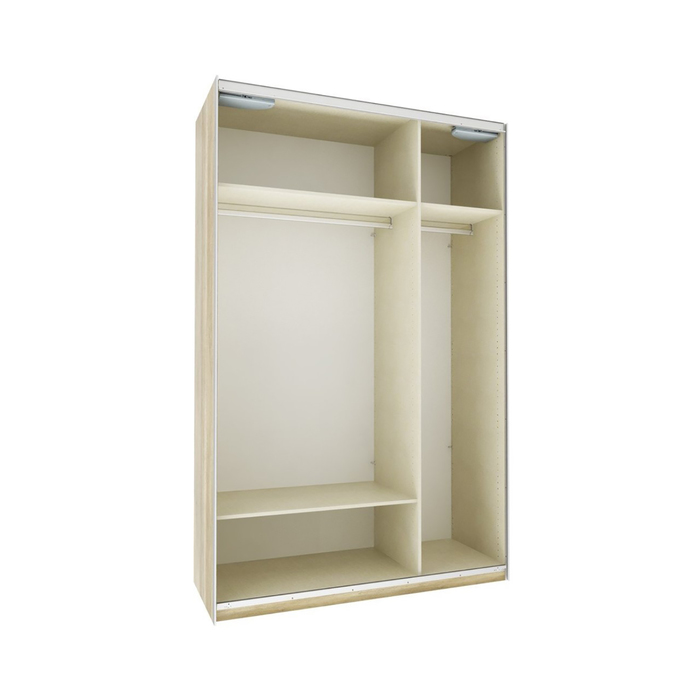 Шкаф-купе "Того", 1495х580х2360 мм, стекло, цвет дуб горный/белый