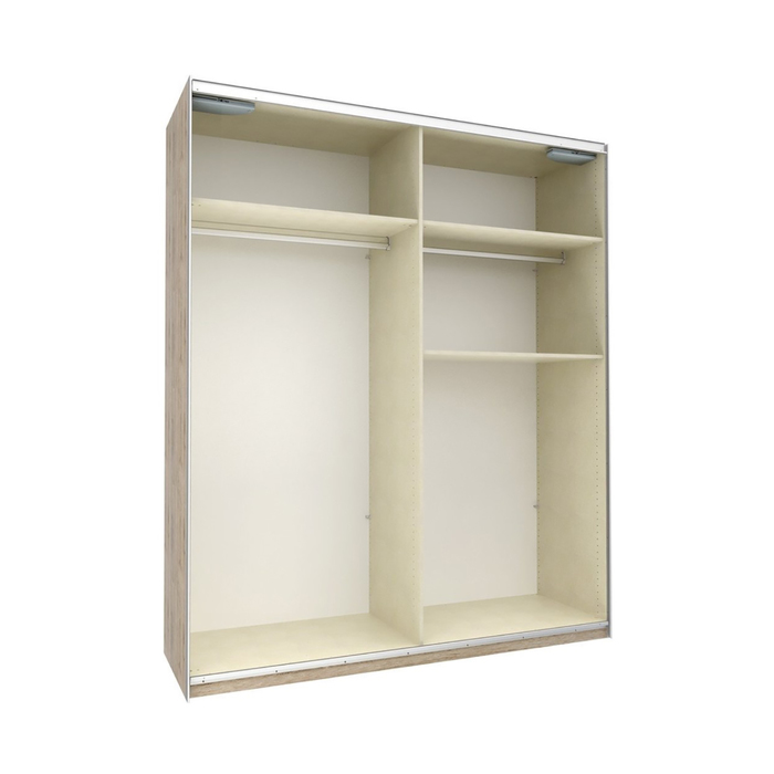 Шкаф-купе "Того", 1988х580х2360 мм, стекло, цвет дуб горный/чёрный