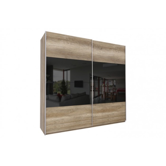 Шкаф-купе "Того", 2480х580х2360 мм, стекло, цвет дуб горный/чёрный