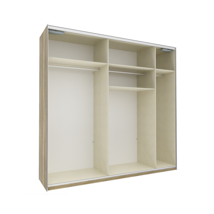 Шкаф-купе "Того", 2480х580х2360 мм, стекло, цвет дуб горный/чёрный