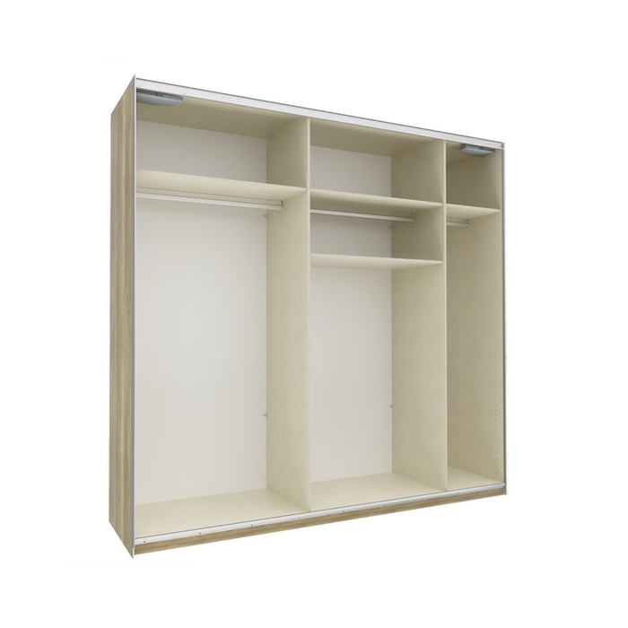 Шкаф-купе "Того", 2480х580х2360 мм, стекло, цвет дуб горный/белый