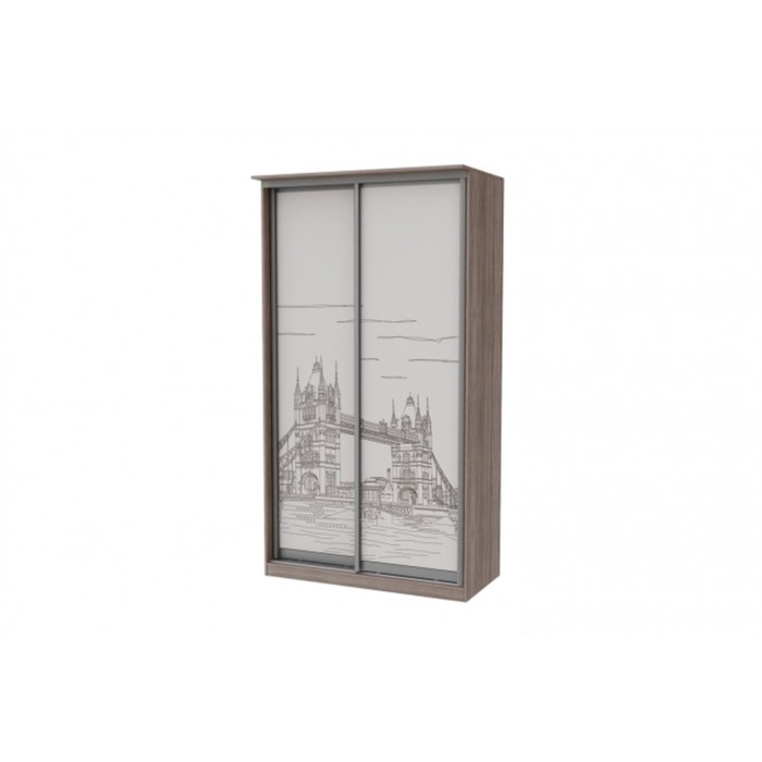 Шкаф-купе 2-дверный "Лондон", 1272х698х2341 мм, цвет дуб сонома