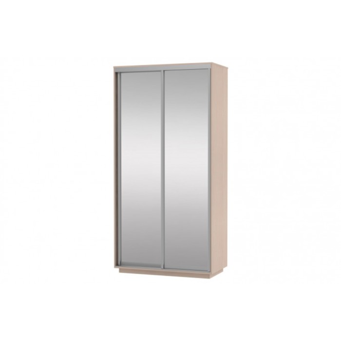 Шкаф-купе 2-дверный Slide, 1200х600х2200 мм, 2 зеркала, цвет дуб молочный
