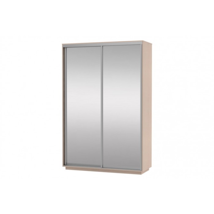 Шкаф-купе 2-дверный Slide, 1400х600х2200 мм, 2 зеркала, цвет дуб молочный