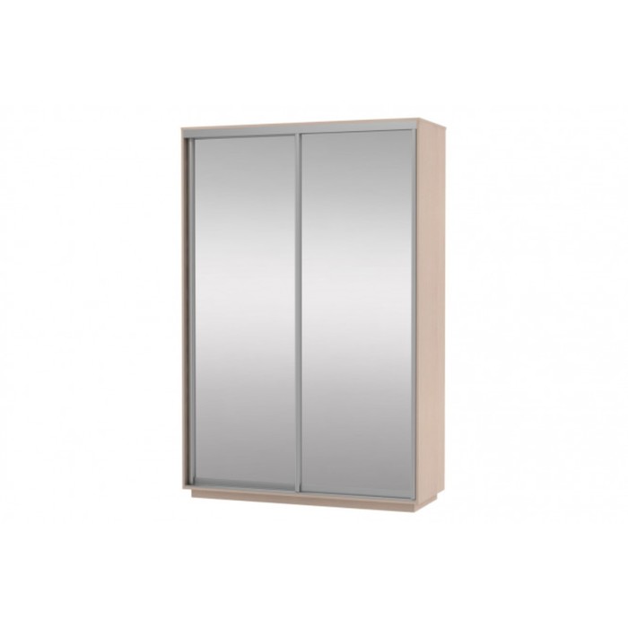 Шкаф-купе 2-дверный Slide, 1600х600х2200 мм, 2 зеркала, цвет дуб молочный