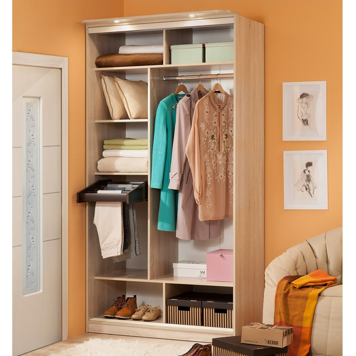 Шкаф-купе Home, 1232х600х2300 мм, цвет дуб сонома